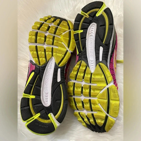 Saucony Pink & Neon Ignition 4 Running Shoes Sz 9.5 - Picture 5 of 9